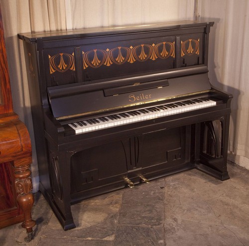 Seiler upright piano - seiler, with