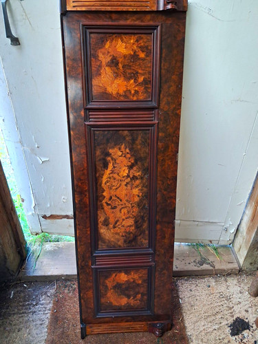 Antique inlaid piano panel - antique,