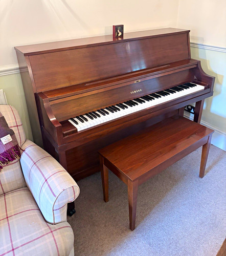 Walnut upright piano with - walnut,
